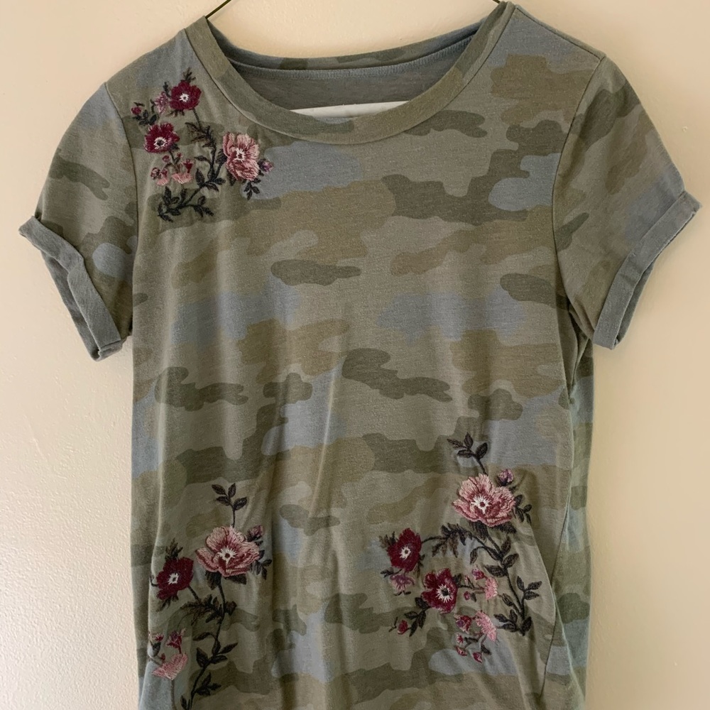 Camo Floral T Shirt